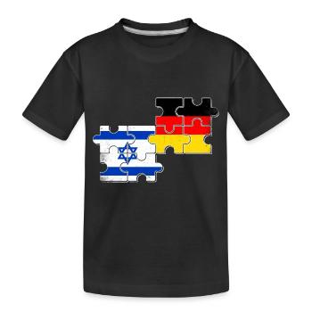 Israel Germany Flag Israeli German - Kids' Premium Organic T-Shirt - black - Front