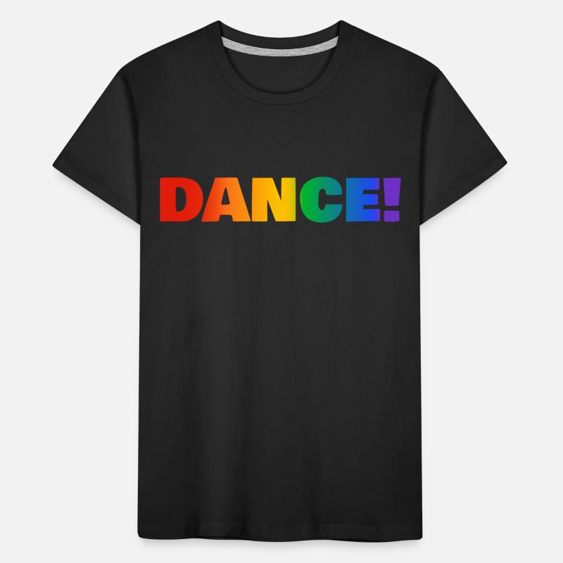 DANCE rainbow text Kids' Premium Organic T-Shirt