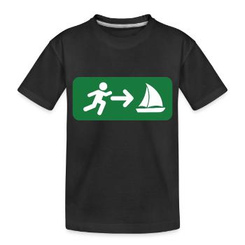 Voile Sports nautiques - T-shirt bio Premium Enfant - noir - Devant