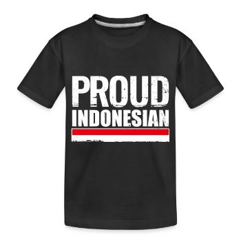 Proud Indonesian Indonesien Indonesisch Indonesier - Kinder Premium Bio T-Shirt - Schwarz - Vorne