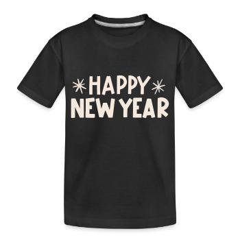 Frohes neues Jahr! - Kinder Premium Bio T-Shirt - Schwarz - Vorne
