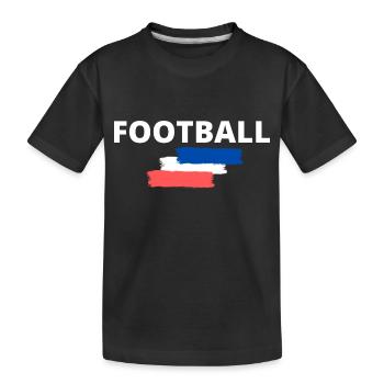 FUSSBALL - FRANKREICH - Kinder Premium Bio T-Shirt - Schwarz - Vorne