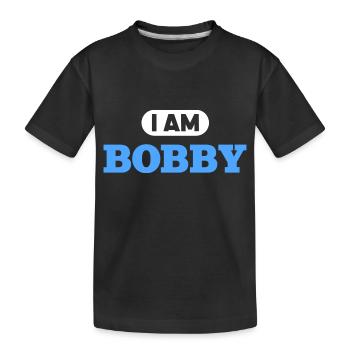 Bobby Name Saying für stolze Bobbys - Kinder Premium Bio T-Shirt - Schwarz - Vorne