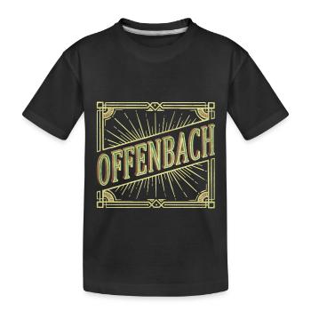 Offenbach Deutschland Stadt Schrift Vintage Retro - Kinder Premium Bio T-Shirt - Schwarz - Vorne