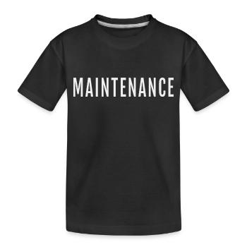 Maintenance - Kids' Premium Organic T-Shirt - black - Front
