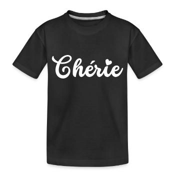 chérie - T-shirt bio Premium Enfant - noir - Devant