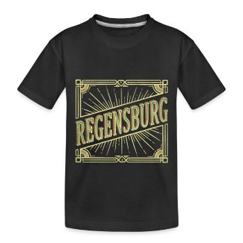Regensburg Allemagne City Font Vintage Retro - T-shirt bio Premium Enfant - noir - Devant