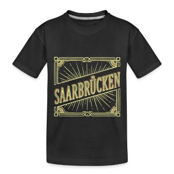 Sarrebruck Allemagne Ville Vintage Rétro - T-shirt bio Premium Enfant - noir - Devant
