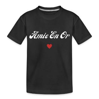 amie en or - T-shirt bio Premium Enfant - noir - Devant
