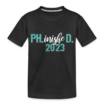 Doctor 2023 Degree Philistine Dissertation PhD - Kids' Premium Organic T-Shirt - black - Front