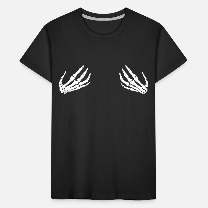 Skeleton hands on boobs Kids' Premium Organic T-Shirt