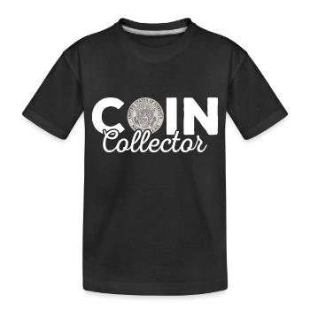 Numismate de collection de pièces de monnaie - T-shirt bio Premium Enfant - noir - Devant