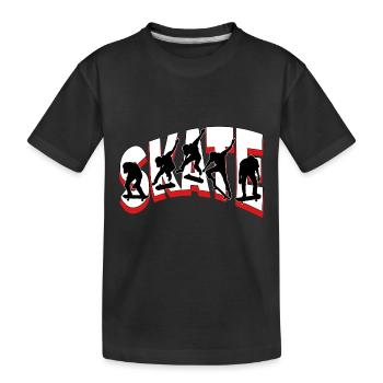 Skateboarding Skate Skater Skateboard Sk8 Trick - Kinder Premium Bio T-Shirt - Schwarz - Vorne