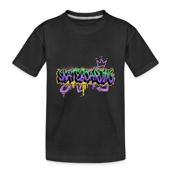 Skateboarding Skater Board Graffiti Spray Sprayer - Kinder Premium Bio T-Shirt - Schwarz - Vorne