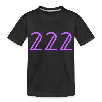 Nombres |222|. - T-shirt bio Premium Enfant - noir - Devant