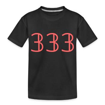 Nombres |333|. - T-shirt bio Premium Enfant - noir - Devant