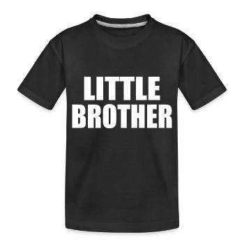 Little brother - Kids' Premium Organic T-Shirt - black - Front