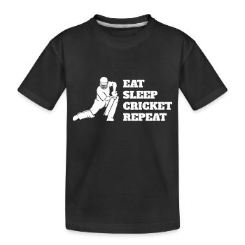 Cricket Cricket Équipe de Cricket Équipe de Cricket - T-shirt bio Premium Enfant - noir - Devant