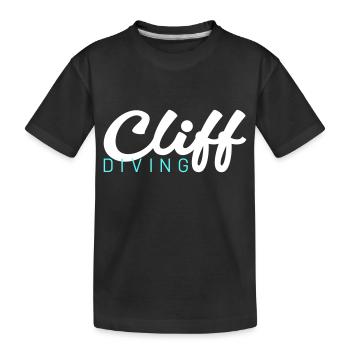 Plongée en falaise - T-shirt bio Premium Enfant - noir - Devant
