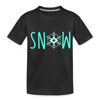Neige flocon de neige - T-shirt bio Premium Enfant - noir - Devant