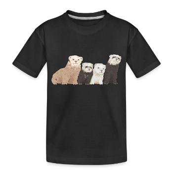 Frettchen Besitzer Frettchen - Kinder Premium Bio T-Shirt - Schwarz - Vorne