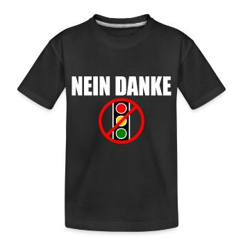 Ampel nein danke - Kinder Premium Bio T-Shirt - Schwarz - Vorne