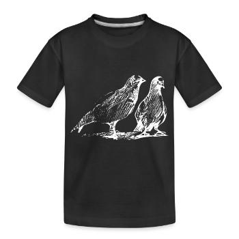 Colombe Couple Croquis Encre - T-shirt bio Premium Enfant - noir - Devant