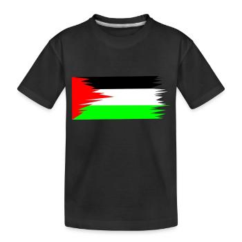 Palestine Flag - Kinder Premium Bio T-Shirt - Schwarz - Vorne