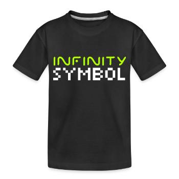 Infinity symbol - Kids' Premium Organic T-Shirt - black - Front