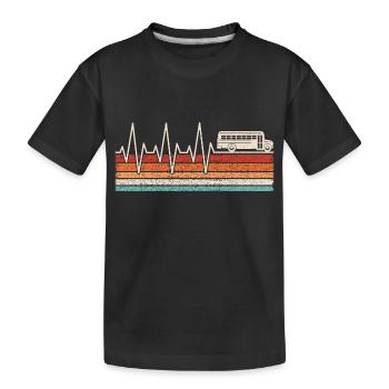 Chauffeur de bus Heartbeat Bus - T-shirt bio Premium Enfant - noir - Devant
