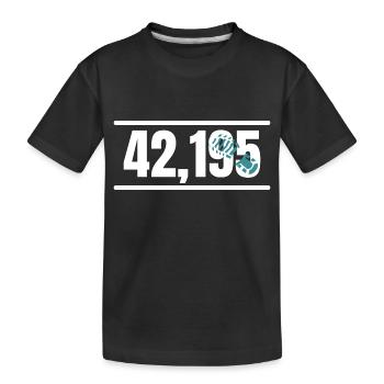 Marathon Running Jogging - Kinder Premium Bio T-Shirt - Schwarz - Vorne