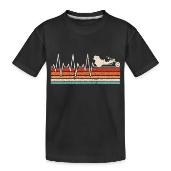 Trike Rider Heartbeat - Kids' Premium Organic T-Shirt - black - Front