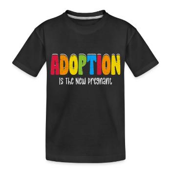 L’adoption est la nouvelle maman adoptive de la famille enceinte - T-shirt bio Premium Enfant - noir - Devant