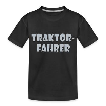Conducteur de tracteur - T-shirt bio Premium Enfant - noir - Devant
