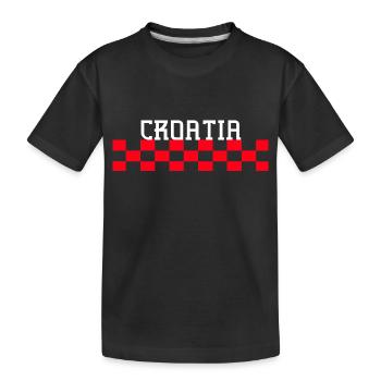 Kroatien hrvatska kroatien zagreb geteilt dubrovnik - Kinder Premium Bio T-Shirt - Schwarz - Vorne