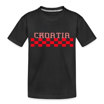 Kroatien hrvatska kroatien hrv hr zagreb geteilt - Kinder Premium Bio T-Shirt - Schwarz - Vorne