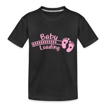 Chargement des pieds de bébé bébé - T-shirt bio Premium Enfant - noir - Devant