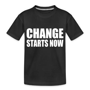change starts now - T-shirt bio Premium Enfant - noir - Devant