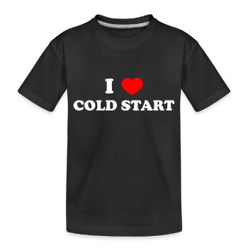 J’adore le démarrage à froid - T-shirt bio Premium Enfant - noir - Devant