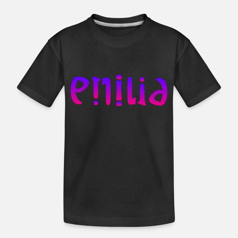 Emilia - Kinder Premium Bio T-Shirt - Schwarz