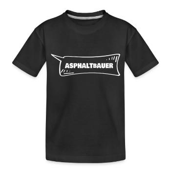 Le finisseur d’asphalte comme bulle de dialogue - T-shirt bio Premium Enfant - noir - Devant