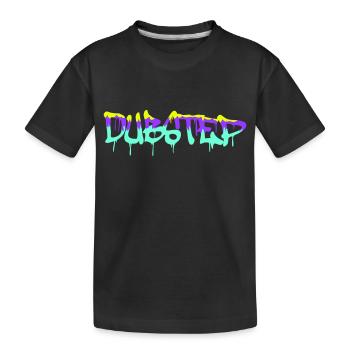 Dub Step Techno Musique Fête Drop Graffiti Texte - T-shirt bio Premium Enfant - noir - Devant
