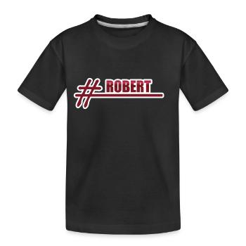 Vorname Robert - Kinder Premium Bio T-Shirt - Schwarz - Vorne