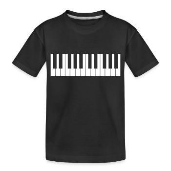 Piano Piano Playing Classical Music Instrument - Kids' Premium Organic T-Shirt - black - Front