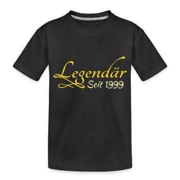 geboren 1999 - Kinder Premium Bio T-Shirt - Schwarz - Vorne