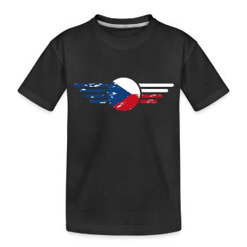 Ich liebe Tschechien, Eleganz Stil Design T-Shirt - Kinder Premium Bio T-Shirt - Schwarz - Vorne