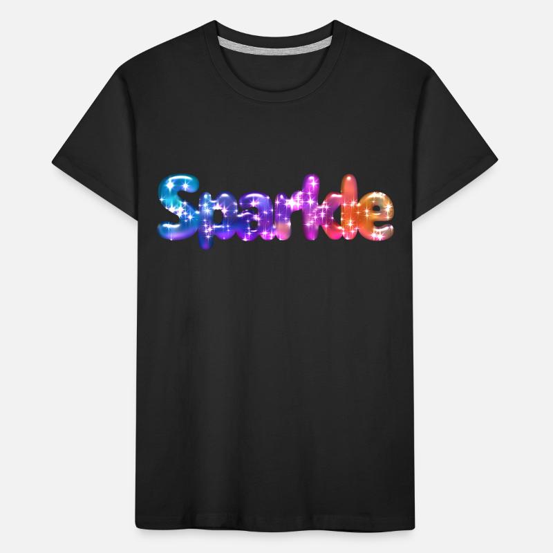 Sparkle Text Effect Kids' Premium Organic T-Shirt