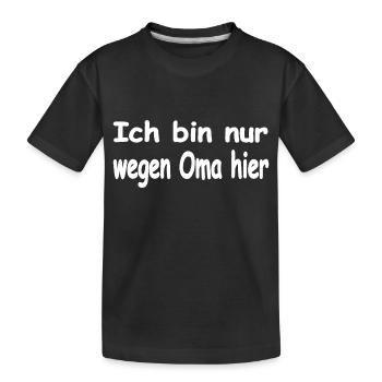 Oma - Kinder Premium Bio T-Shirt - Schwarz - Vorne