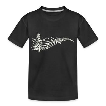 Christmas Sheet Music - Kids' Premium Organic T-Shirt - black - Front