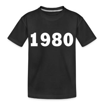 1980 - Kinder Premium Bio T-Shirt - Schwarz - Vorne